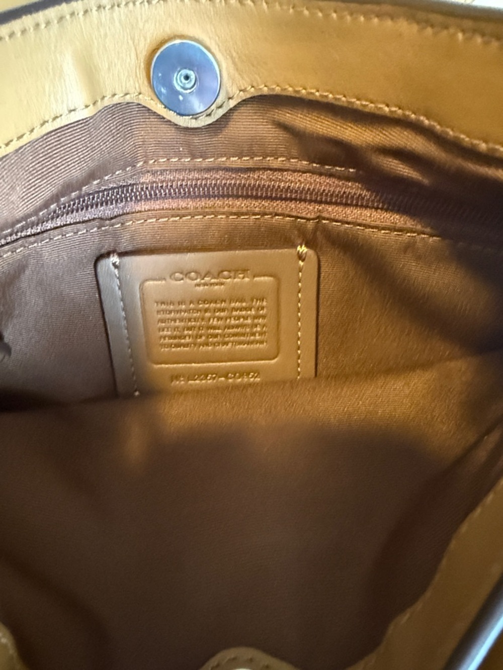 COACH Penelope Bag Camel Leather Shoulder Bag with Adjustable Strap - Picture 2 of 2